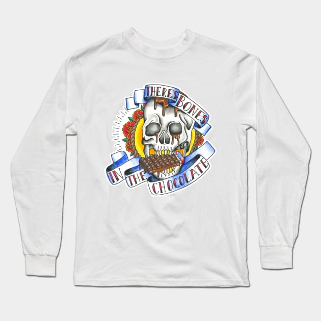 Theres Bones in the chocolate. last podcast tattoo design Long Sleeve T-Shirt by FinnIreland